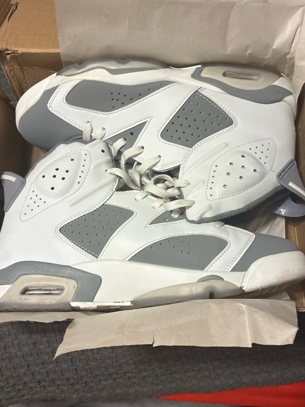 Jordan White Jumpman Decal on Gray Backing